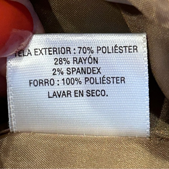 JM Collection Tan Winter Pea Coat PXL - Picture 7 of 9